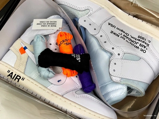 Cheap MAX Jordan Off-White Retro High White Air 1 AQ0818-100 0812